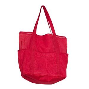 Hot Pink Mesh Large Beach Bag 100% Recycled Polyester